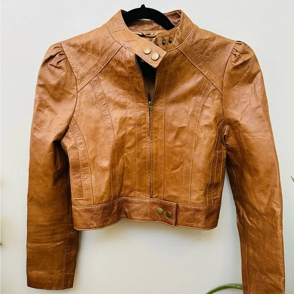 Vintage Arden B, Leather Moto Jacket, Size Medium - Picture 1 of 9